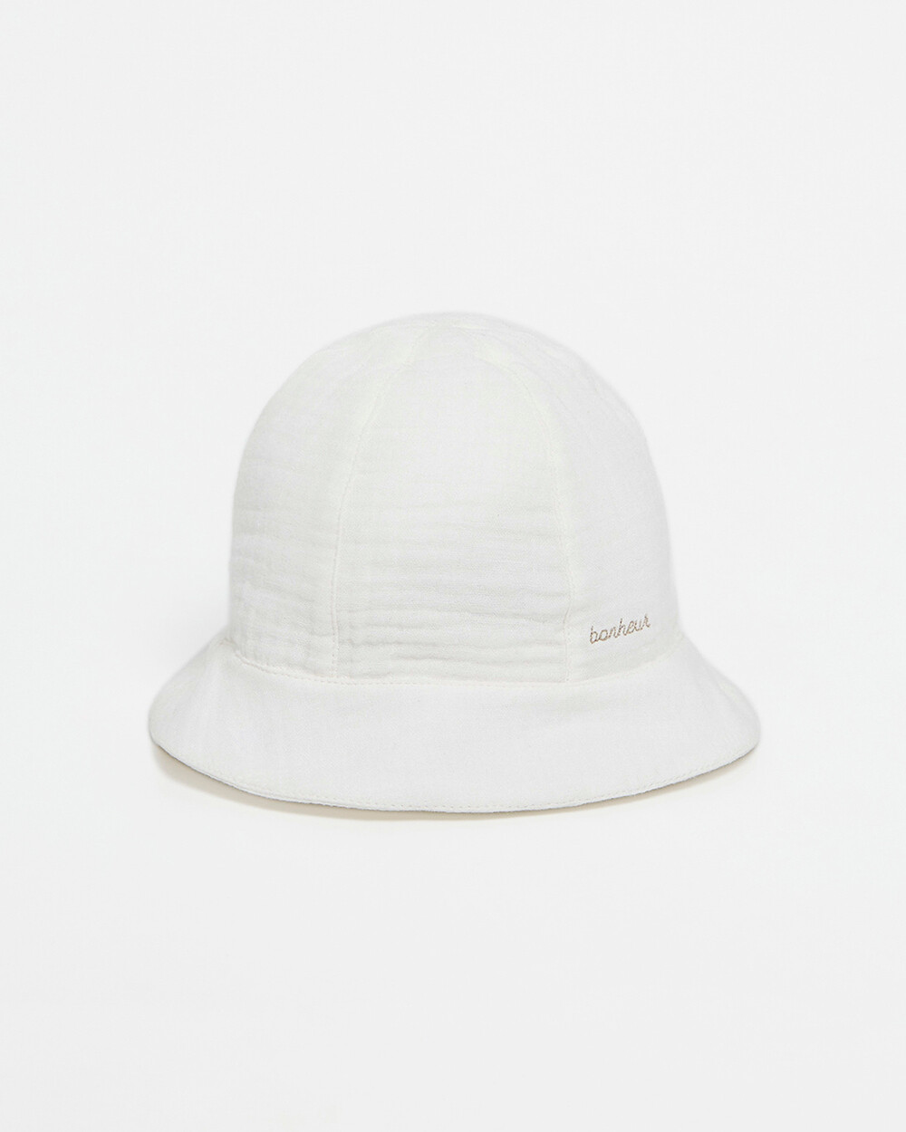 Chapeau en gaze de coton brodé Coloris écru Natalys