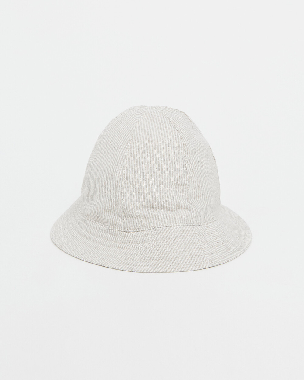 Chapeau en seersucker A rayures coloris beige  Natalys