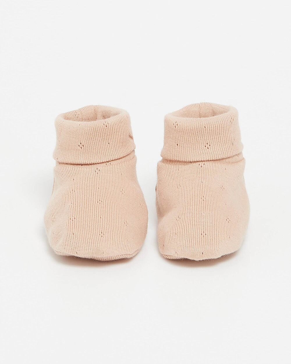 Chaussons ajour&eacute;s en coton Coloris bois de rose  Natalys