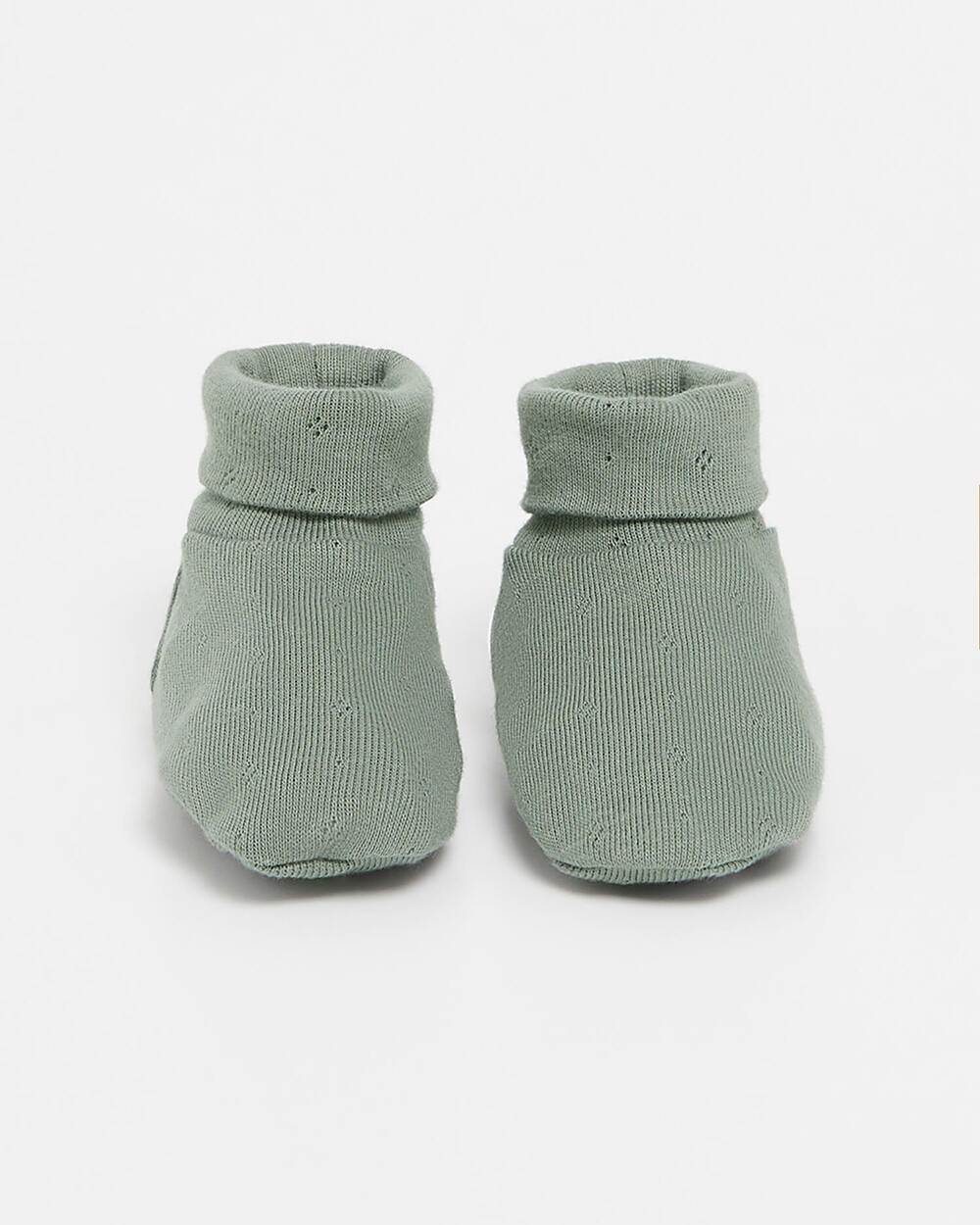 Chaussons ajour&eacute;s en coton Coloris vert  Natalys