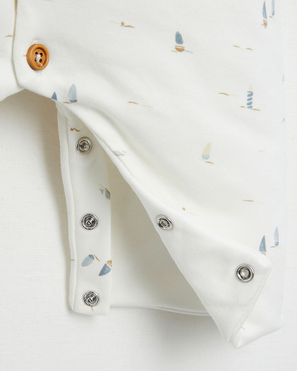 Combinaison longue en coton Imprim&eacute; bateau  Natalys