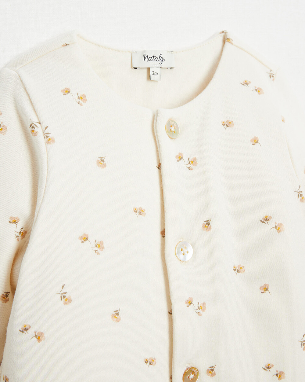 Combinaison longue en coton Imprim&eacute; fleurs  Natalys