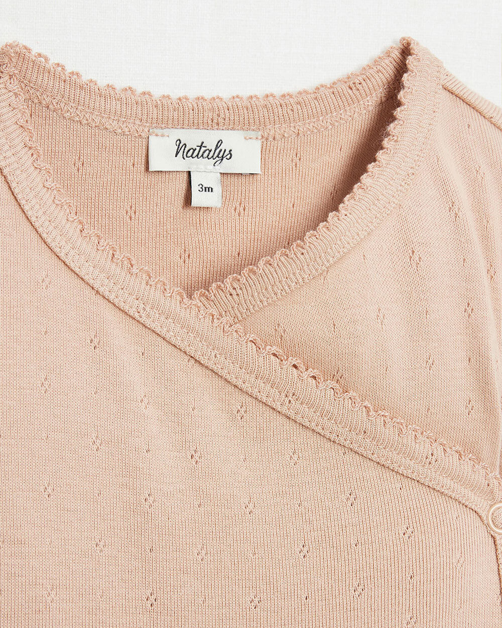 Body croisé fantaisie manches courtes Coloris bois de rose Natalys