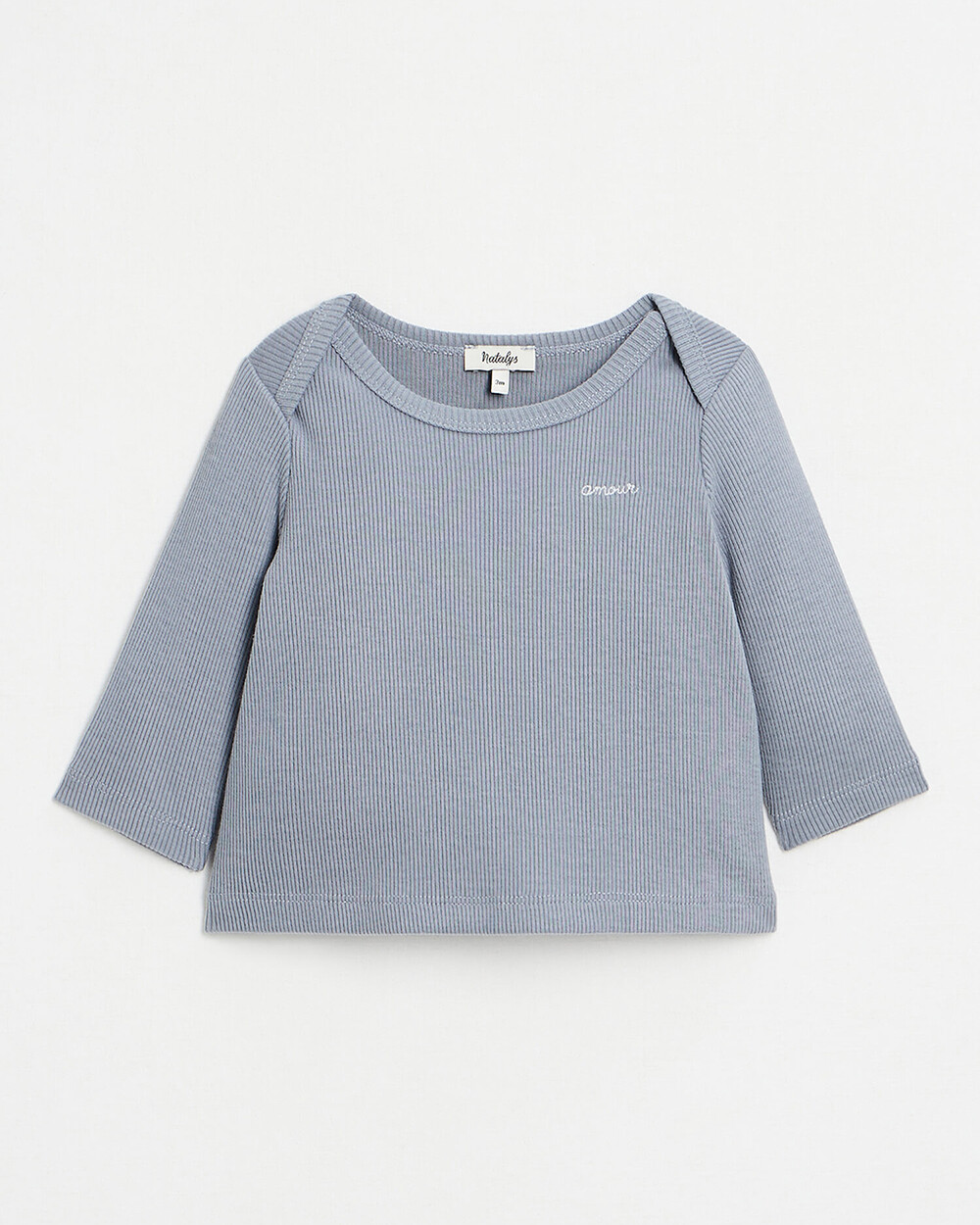 Tee-shirt manche longue Coloris bleu gris  Natalys