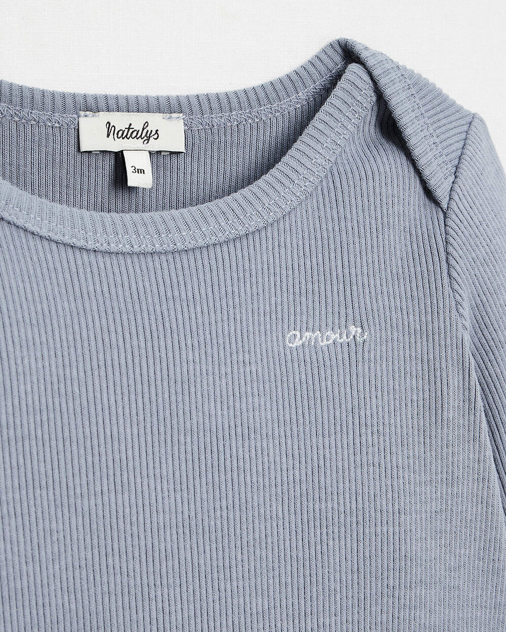 Tee-shirt manche longue Coloris bleu gris  Natalys