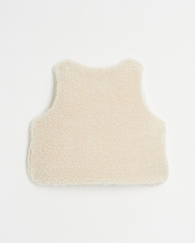 Gilet croisé imitation fourrure Coloris naturel Natalys