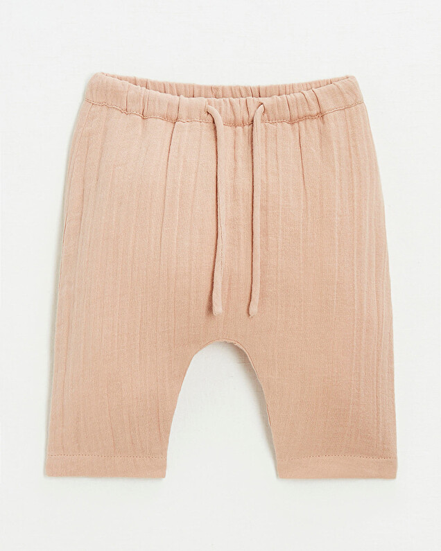 Pantalon en gaze de coton Coloris bois de rose Natalys
