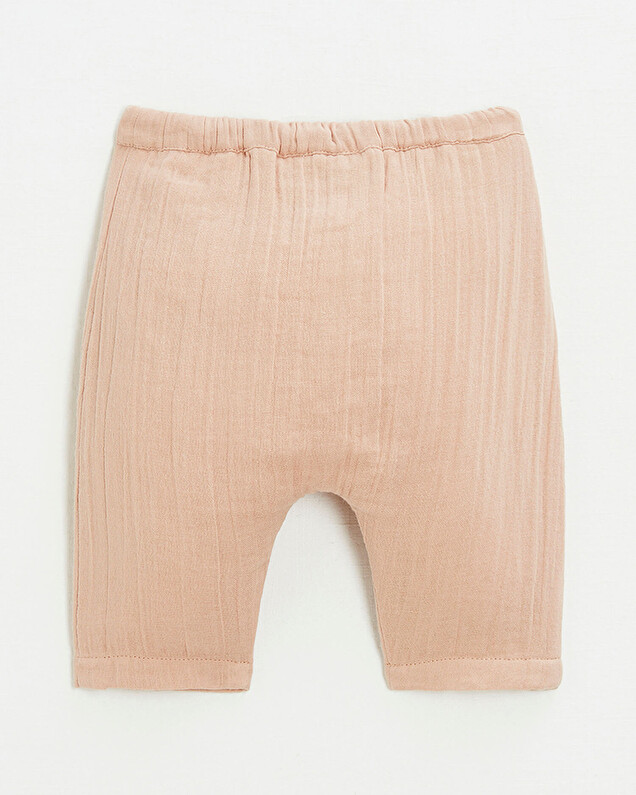 Pantalon en gaze de coton Coloris bois de rose Natalys