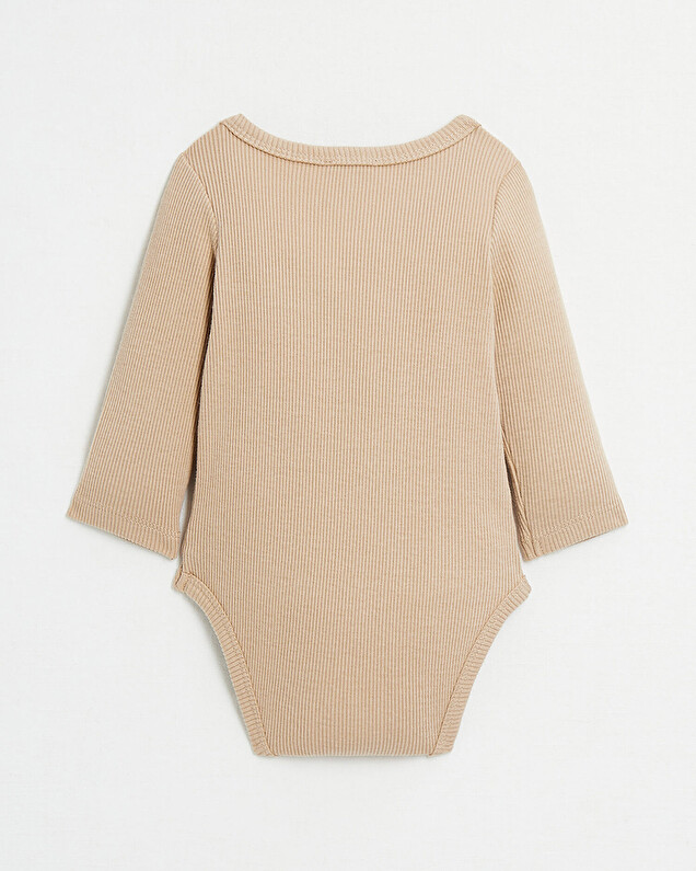 Body croisé brodé Chaton Coloris camel Natalys