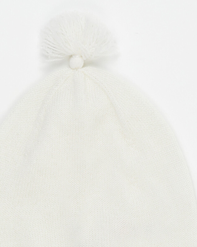 Bonnet en laine Mérinos Coloris écru Natalys