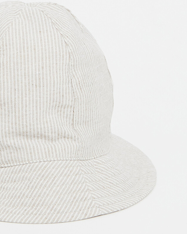 Chapeau en seersucker A rayures coloris beige Natalys