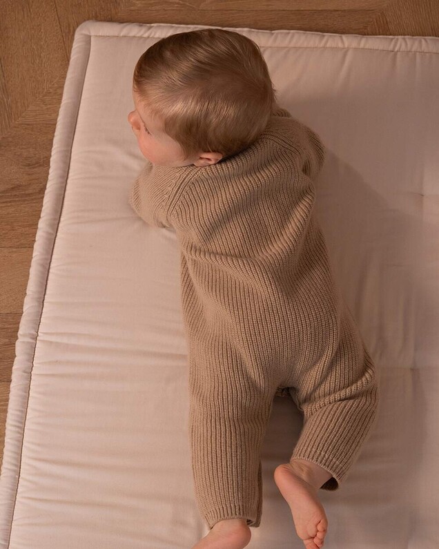 Combinaison longue en tricot Coloris camel Natalys