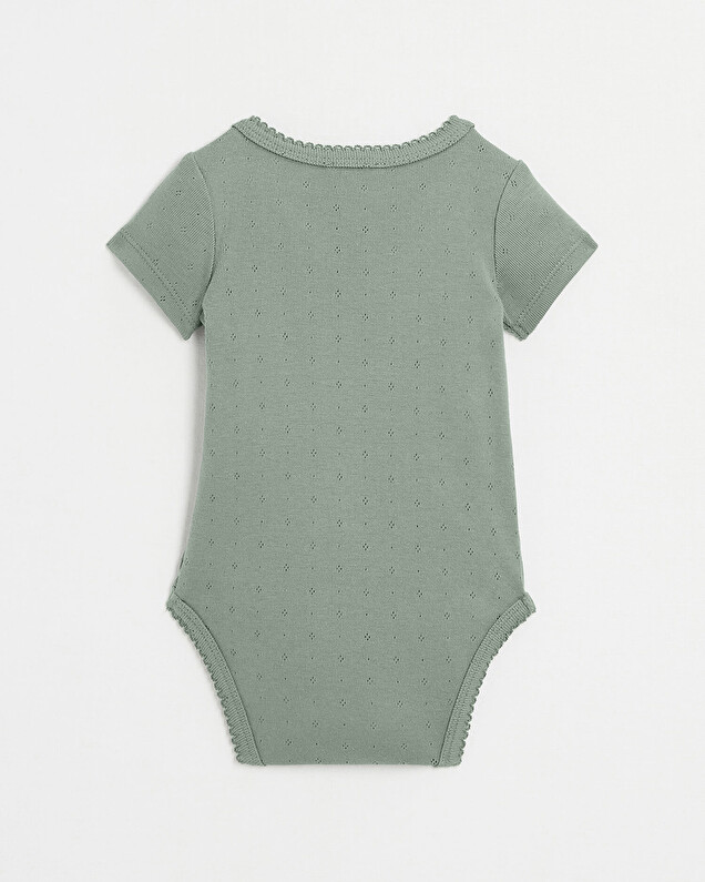 Body croisé fantaisie manches courtes Coloris vert Natalys