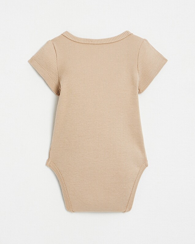 Body croisé brodé Petit soleil Coloris camel Natalys