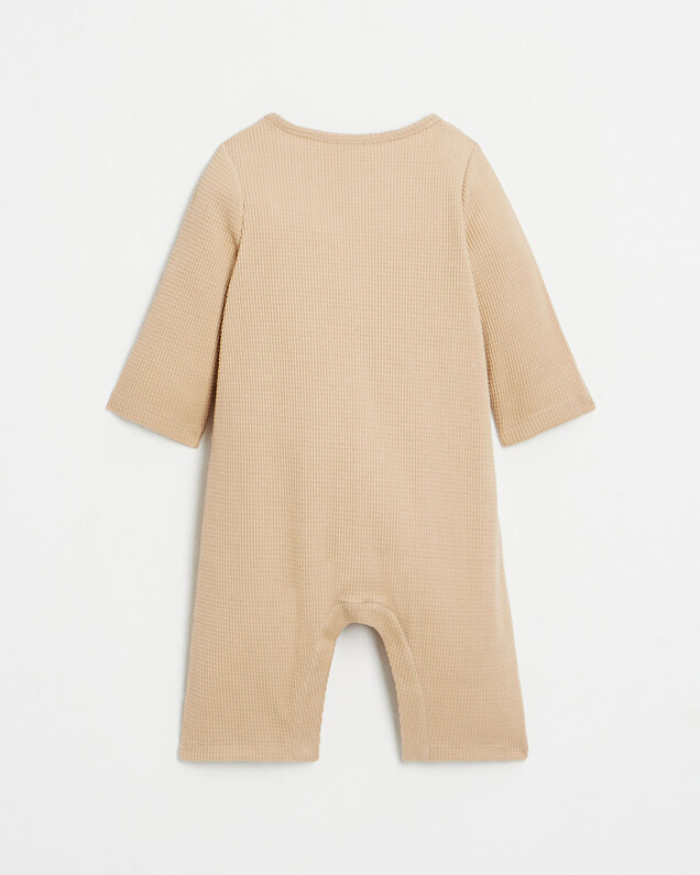 Combinaison brodéee sans pied Coloris camel Natalys