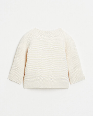 Gilet tricot en coton Coloris &eacute;cru  Natalys