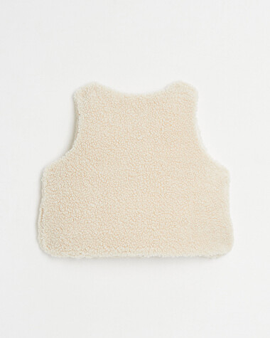 Gilet crois&eacute; imitation fourrure Coloris naturel  Natalys