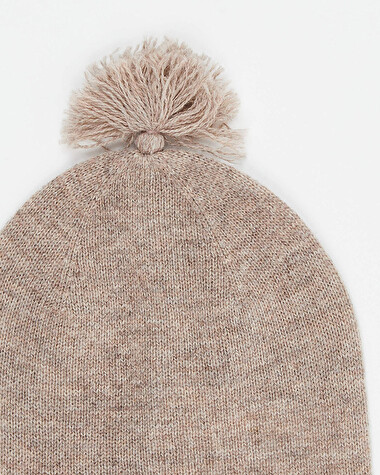 Bonnet en laine M&eacute;rinos Coloris marron chin&eacute;  Natalys