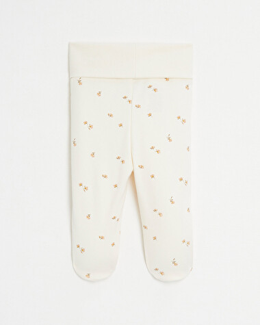 Cale&ccedil;on &agrave; pieds en coton Imprim&eacute; fleurs  Natalys