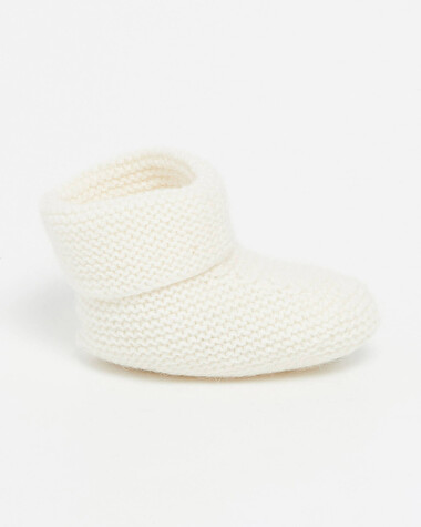 Chaussons en Cachemire Coloris &eacute;cru  Natalys