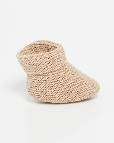 Chaussons en laine M&eacute;rinos Coloris camel  Natalys