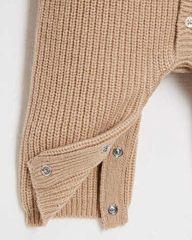 Combinaison longue en tricot Coloris camel  Natalys