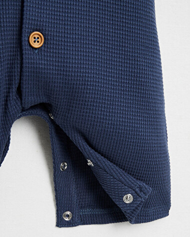 Combinaison longue brod&eacute;e Coloris bleu  Natalys
