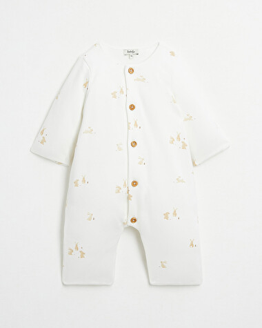 Combinaison longue en coton Imprim&eacute; lapins  Natalys