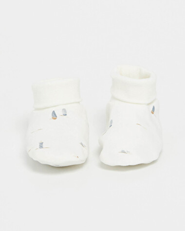 Chaussons en coton Imprim&eacute; bateau  Natalys