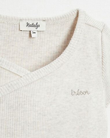 Body crois&eacute; brod&eacute; Tr&eacute;sor Coloris beige chin&eacute;  Natalys