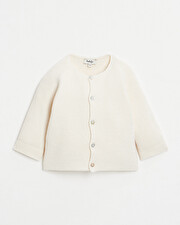 Gilet tricot en coton Coloris écru Natalys