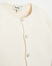 Gilet tricot en coton Coloris écru Natalys
