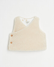 Gilet croisé imitation fourrure Coloris naturel Natalys
