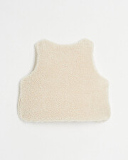 Gilet croisé imitation fourrure Coloris naturel Natalys