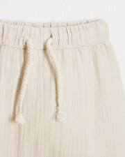 Pantalon en gaze de coton Coloris beige  Natalys