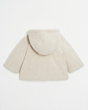 Veste en tricot doubl&eacute;e Coloris beige chin&eacute;  Natalys