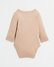 Body crois&eacute; fantaisie manches longues Coloris bois de rose  Natalys