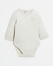 Body crois&eacute; brod&eacute; Amour Coloris beige chin&eacute;  Natalys