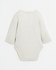 Body crois&eacute; brod&eacute; Amour Coloris beige chin&eacute;  Natalys
