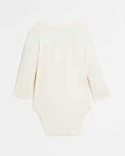 Body crois&eacute; fantaisie manches longues Coloris craie  Natalys