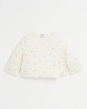 Brassière croisée ouatinée Imprimé fleurs Natalys