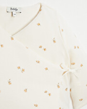 Brassière croisée ouatinée Imprimé fleurs Natalys