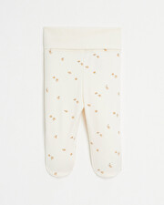 Cale&ccedil;on &agrave; pieds en coton Imprim&eacute; fleurs  Natalys