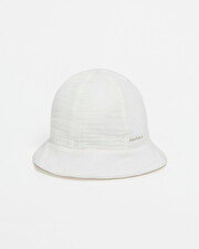 Chapeau en gaze de coton brodé Coloris écru Natalys
