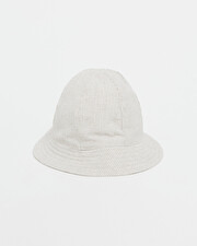 Chapeau en seersucker A rayures coloris beige  Natalys