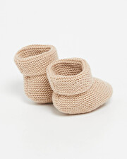 Chaussons en laine Mérinos Coloris camel Natalys