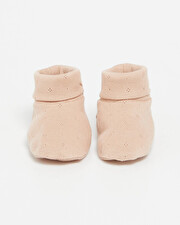 Chaussons ajour&eacute;s en coton Coloris bois de rose  Natalys