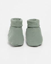 Chaussons ajour&eacute;s en coton Coloris vert  Natalys