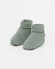 Chaussons ajour&eacute;s en coton Coloris vert  Natalys