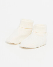 Chaussons ajour&eacute;s en coton Coloris craie  Natalys